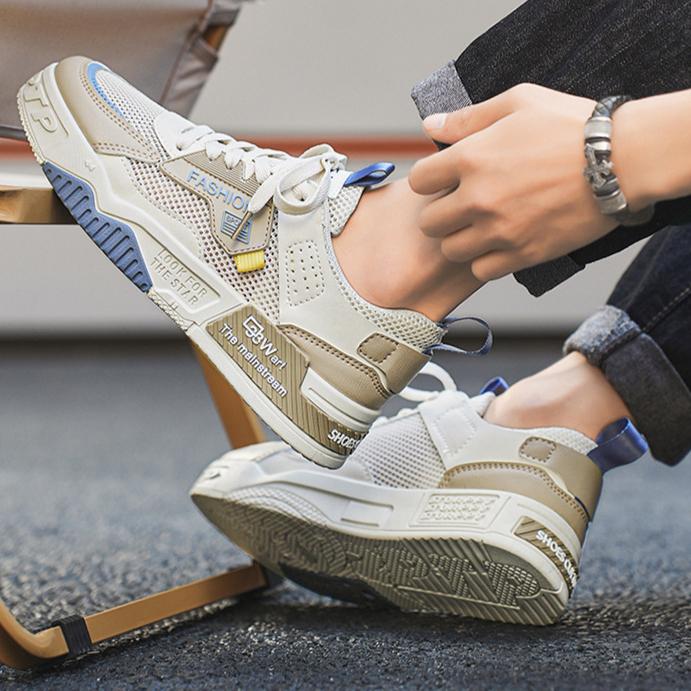 Herr Mode Mångsidiga Fritidsskor Fyra Säsonger Andningsbara Tjocksulade Utomhusskor Ungdomskomfort Sportskor