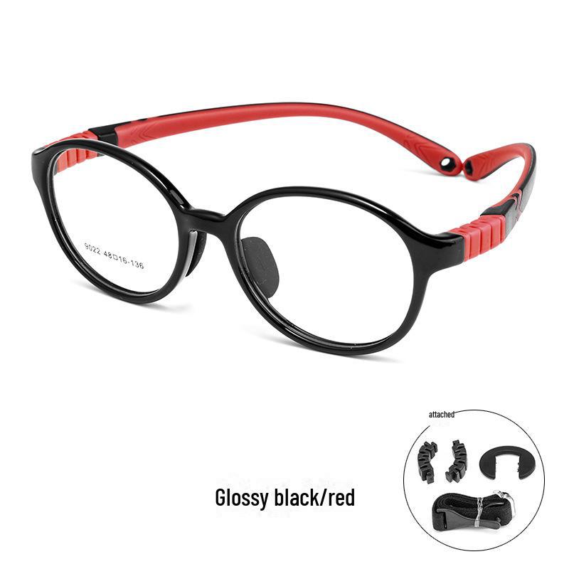 Danyang 9022ET Kids' Retro Round Myopia Glasses - Ultra-light Silicone TR Frame
