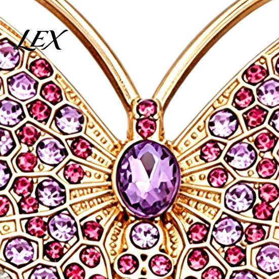 Jackets Butterfly Pin Rhinestone Brooch for Women, Vintage Insect Lapel Pin, Women Decorative Accessory Clothes Scarf Shawl Dress Bag Clothing