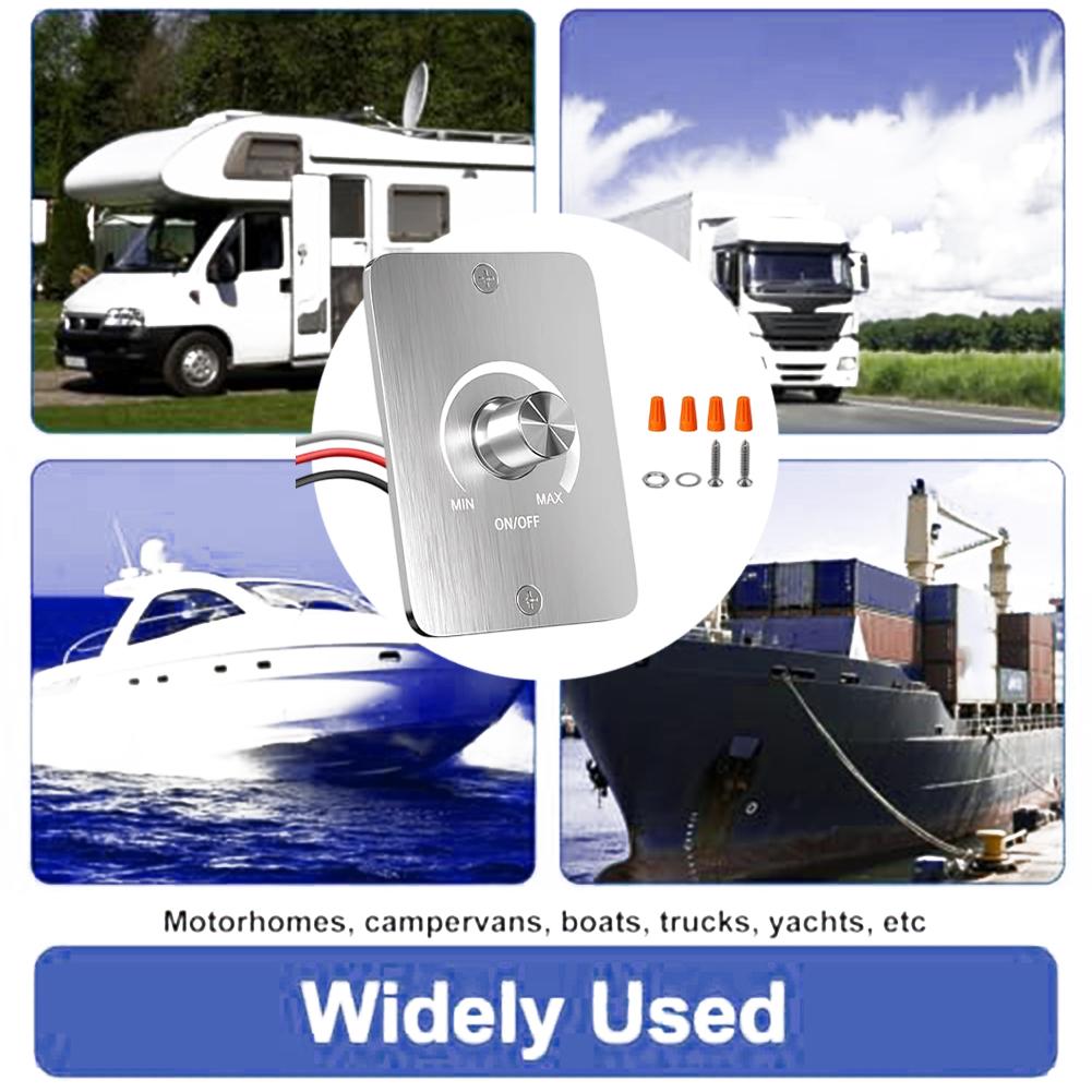 LED Dimmer Controller For PWM 12V 5A for RV and Trailer Lighting Control with Easy Wiring and Adjustable Brightness Knob