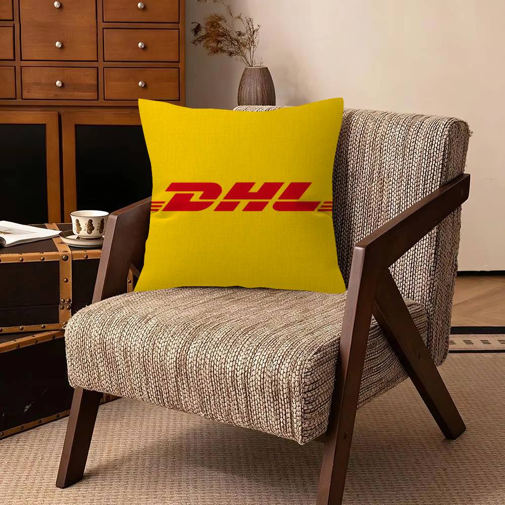 Logistics Brand DDhl Decorative Pillowcase Square Pillowcase Home Office Decorative Cushion Cover