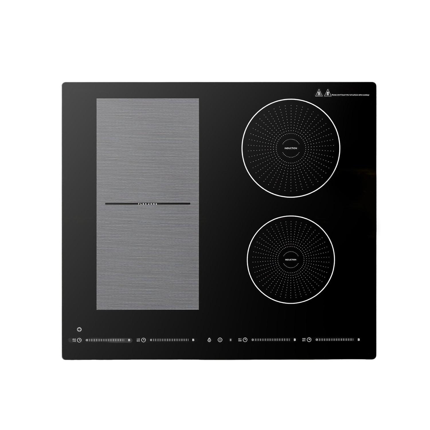 Induktionskochfeld 60 cm 4 Kochzonen Einbau-Elektroherd 220V 7200W, Arbeitsplatten-Induktionskochplatte, mit 9 Leistungsstufen, LED-Touchscreen, Keramik