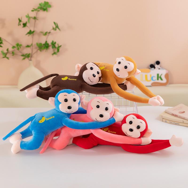Long-armed Banana Monkey Cartoon Plush Toy Figure - Cute Claw Machine Doll