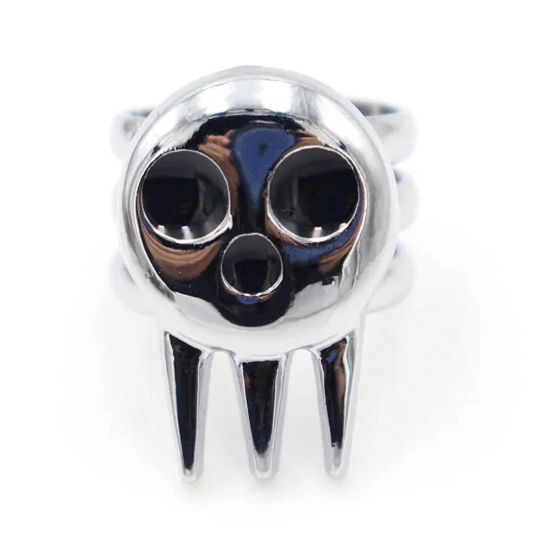 Anime Death The Kid Cosplay Ringen Unisex Openings Verstelbare Schedel Ring Sieraden Accessoires Props Adjustable white