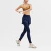 DECATHLON DOMYOS Comfortable Breathable Elasticated Fake Two Sports Pants Women's Navy Blue