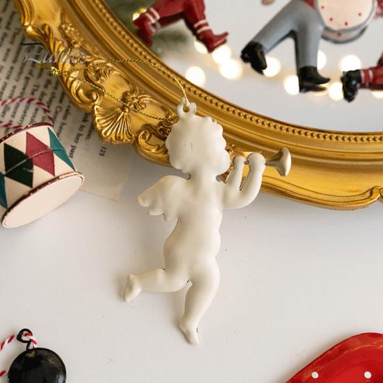 Pendentif de noël exquis en forme d'ange, soldat du père noël, pendentif d'arbre de noël pour décoration festive