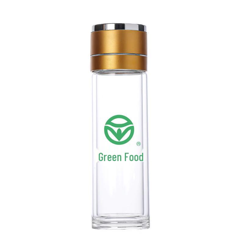 Etravel One-Touch Open Double-Layer Glass Tea Infuser Bottle