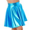 High Waist Flare Skirt Club Stage Costume Party Dancewear Shiny Ruffle Skirts for Women