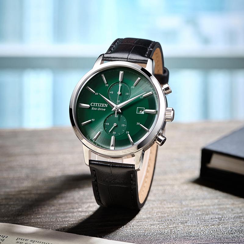 CITIZEN Ecology Drive Collection Light Powered Quartz Movement Cow Leather Strap Watch Men's Watches CA7069-24X