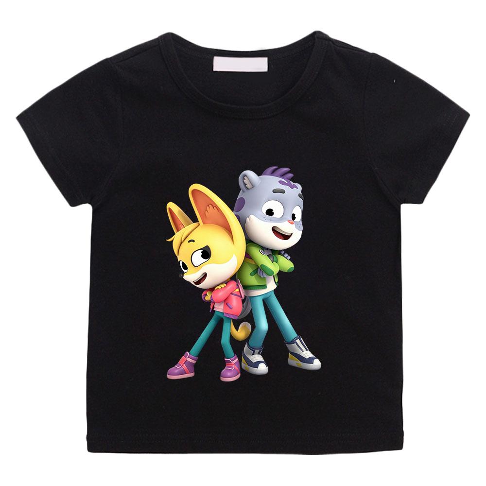 The Creature Cases Cartoon Print Children's T-shirts Cotton Short Sleeve Cute Boys Girls Tees Casual Crew Neck Tops for Summer