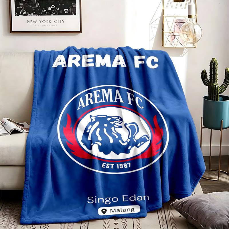 Arema FC Thema Personalisierte Outdoor Flanelldecken Weich Und Geeignet Für Alle Jahreszeiten Perfekt Für Sofas Betten Und Camping
