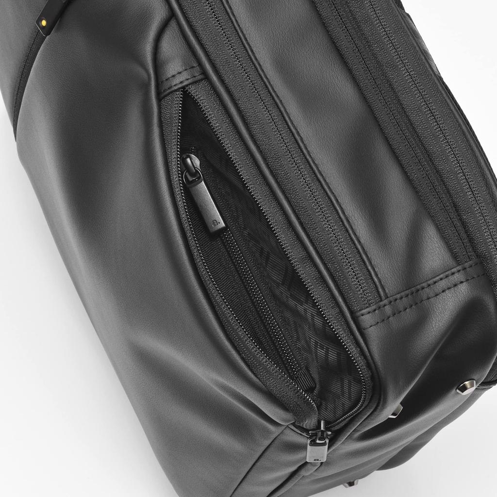 Ace Gene Gadgetable Vertect Business Backpack (Made with Antiviral Synthetic Leather), Holds a 13.3-inch Laptop, Fits A4 Sizes, 67541, Men's, Black