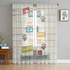 Tulle Curtains for Living Room Dog Paw Black Gray Bedroom Study Window Sheer Curtains Kitchen Balcony Interior Voile Curtains