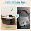 Transparent Black Large Capacity USB Powered Pet Water Fountain with flows System Cats Quiet Pump operations Easy to Design