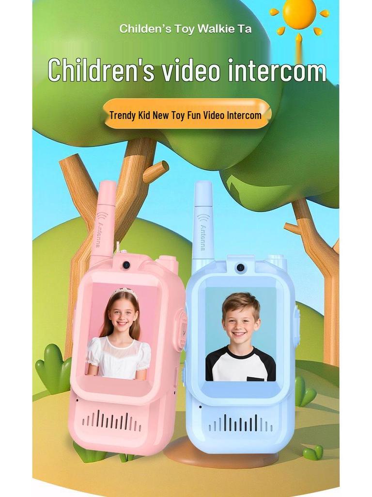 Interfone de Vídeo Sem Fio HD de Longo Alcance para Crianças com Tela Colorida