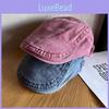 Water Washed Classic Cotton Beret Hat With Sunshade And Design Breathable