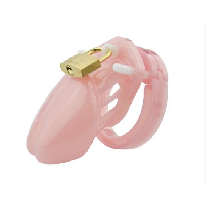 Kleiner/Standard-Keuschheitskäfig für Männer, Sexspielzeug, Keuschheitsgürtel, erotischer Peniskäfig mit Anti-Drop-Ring, 5 Größenringe, Messingschloss