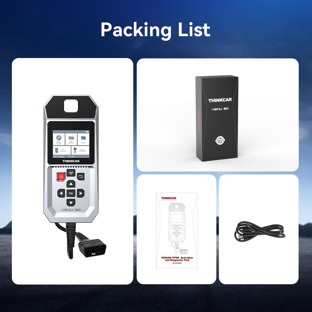 

THINKCAR VENU 90 Car Tire Pressure Monitor WIFI Programming Diagnostic Tool Activate All Sensor Work On 315 433MHz DTCs THINKCAR VENU 90