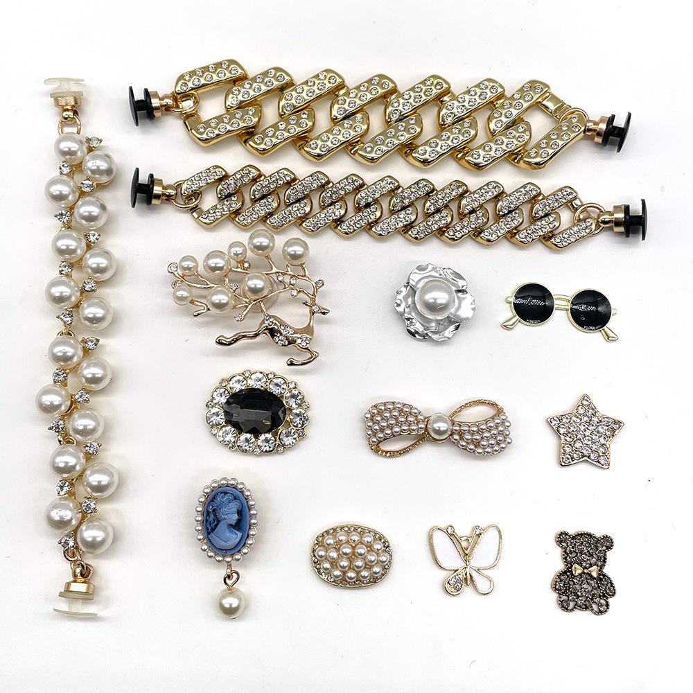 Neu 1 STK Schuhdekoration Schuhanhänger Kette für für Frauen Diamant Schuhanhänger für Clog Sandalen Schmuck Schuhaccessoires Frauen Mann