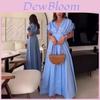 None Casual Maxi Dress With 3d Floral Print For Summer Vacation