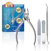 F Nail Clippers for Ingrown Nails Stainless Steel with Nail File and Nail Remover [Manicurist-Supervised] SOY'S [Comfortable Sharpness] High-Hardness