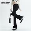 Women's High-Waisted Slim-Fit Flared Denim Trousers