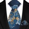 Classic Mens 8cm Tie Set Navy Polka Dot Stripes Tie For Men Wedding Business Party Fashion Design Quality Hanky Necktie Set