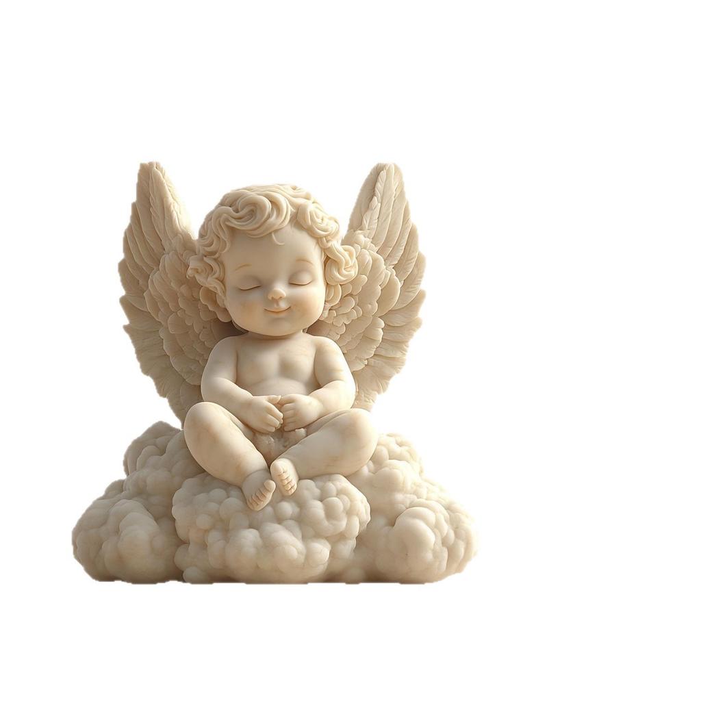 Porcelain Angel Doll Acrylic Statue: Home and Bedroom Decor Ornament