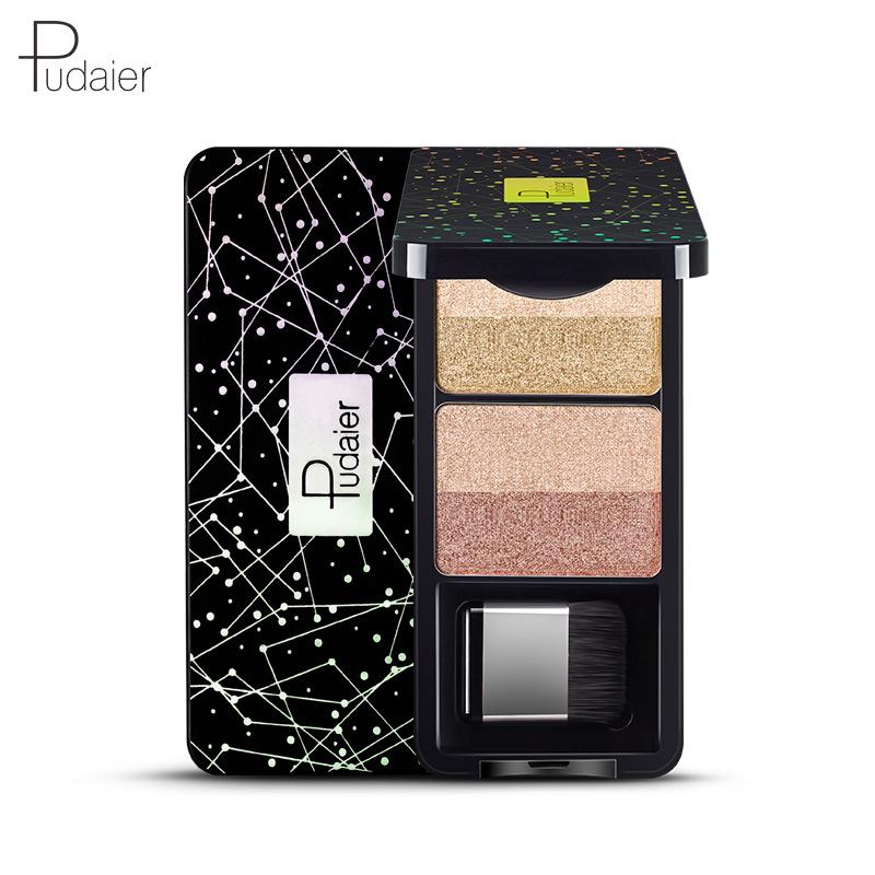 Pudaier Pearlescent Three-dimensional Colorful Gradient Two-color Eye Shadow