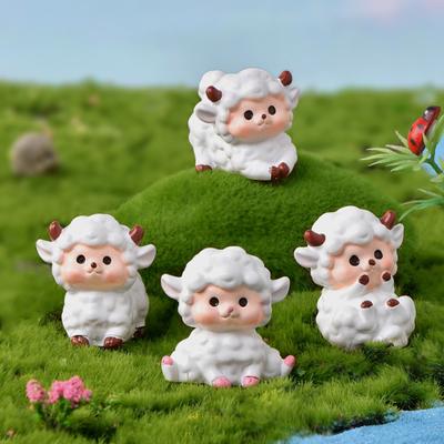 Sheep Shape Decoration Landscape Moss Cute Nice-looking Small Micro Succulent Miniature Small Ornament for Home
