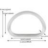WTEMPO Transparent D-Shaped Handles Replacement for Handmade Handbags Purses Handles DIY Bags Crafts Gifts Making Supplies Handles for Your Families