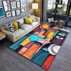 Abstract Multicolor Faces Non-slip Rug—Suitable for Living Room and Bedroom Sofas