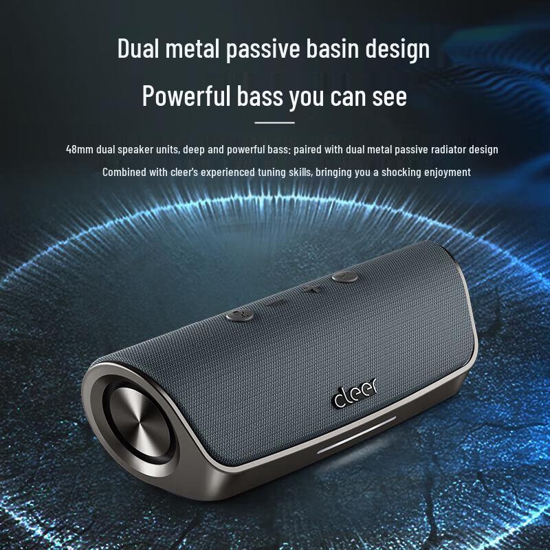 Cleer STAGE Mini Smart Portable Bluetooth Speaker