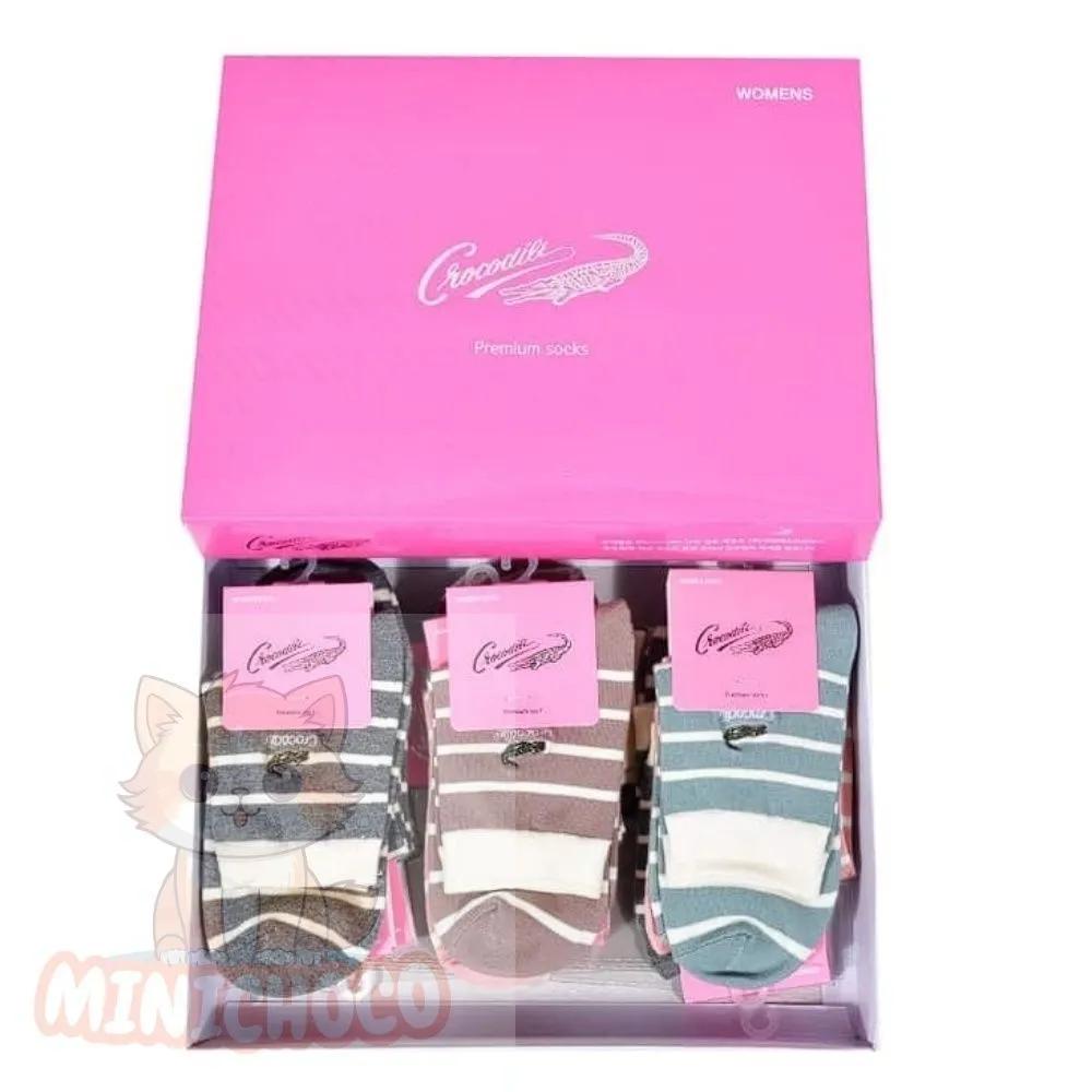 Mini Choco women s socks women s sock gift women s spring socks Crocodile Ringle women s Ringle mid-calf socks 24cm Random Shipping (5 Pairs)