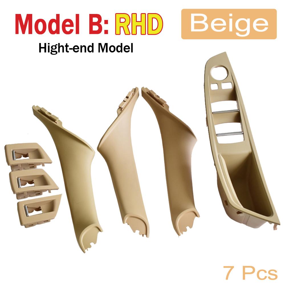 Original Right Hand Drive RHD For BMW 5 Series F10 F11 Beige Black Car Interior Inner Door Handle Panel Pull Trim Cover