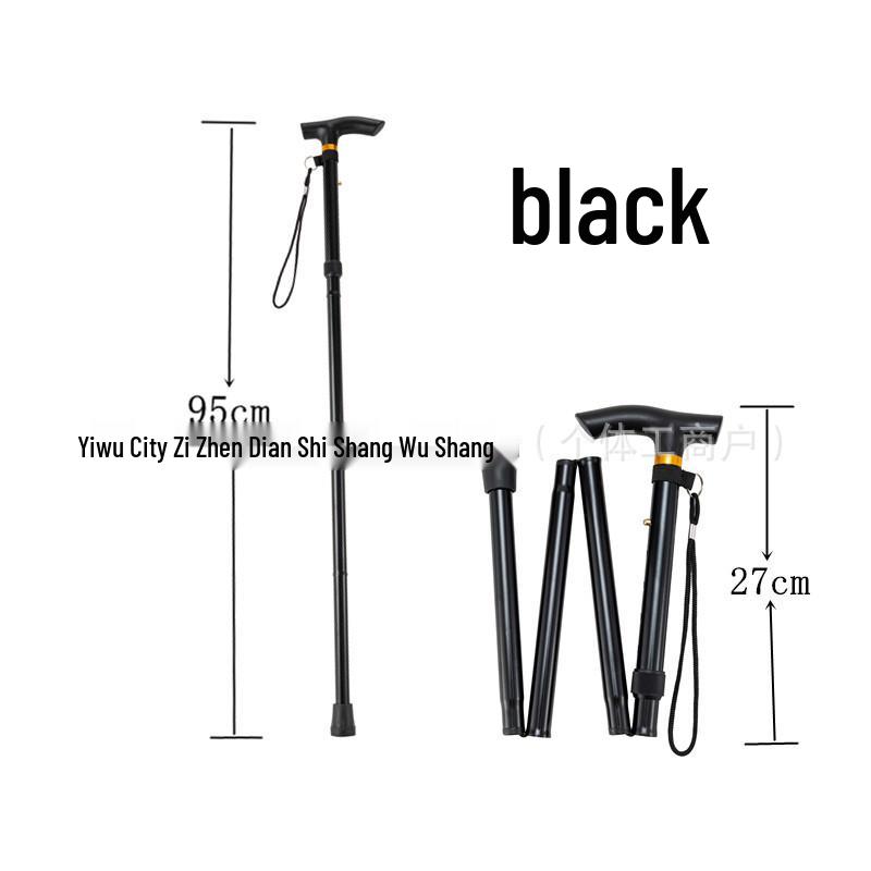 Telescopic Folding Trekking Pole: 5-Section Hiking, Climbing & Ski Walking Stick for Outdoor and Elderly Use