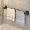Suitable for Towels and Face Cloths, Black No-Drill Wall-Mounted Towel Rack, Strong Load Capacity Support Bracket, Space-Saving