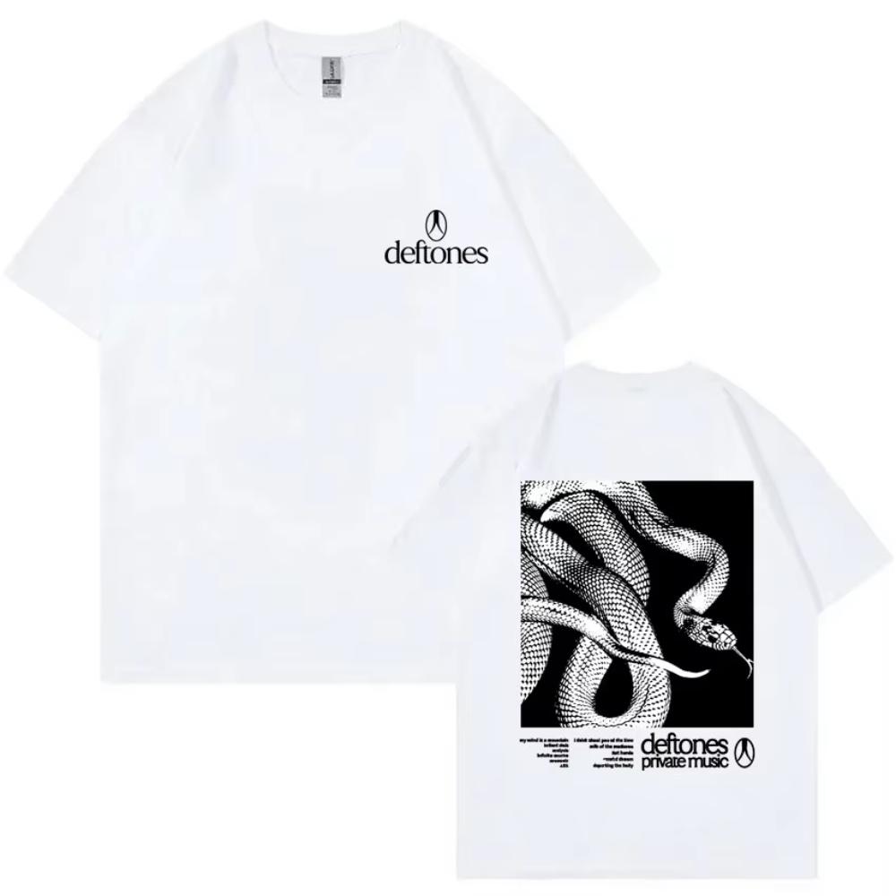 Rockband Deftones Privater Musik Schlangen Grafik T-Shirts Herren Damen Kleidung Heavy Metal Oversize Kurzarm T-Shirt