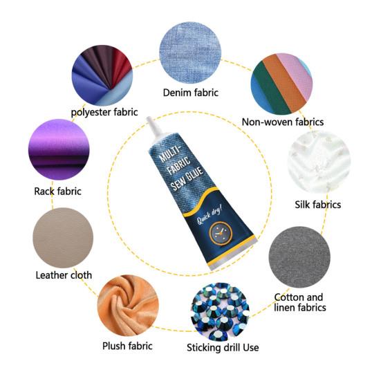 50g Sew Glue Multifunctional No Smell Portable Ultra-stick Quickly Mends Fabric Glue for Home