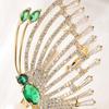Copper Zirconia Butterfly Brooch with Freshwater Pearl - Dual-Use Insect Pin Pendant Corsage Accessory