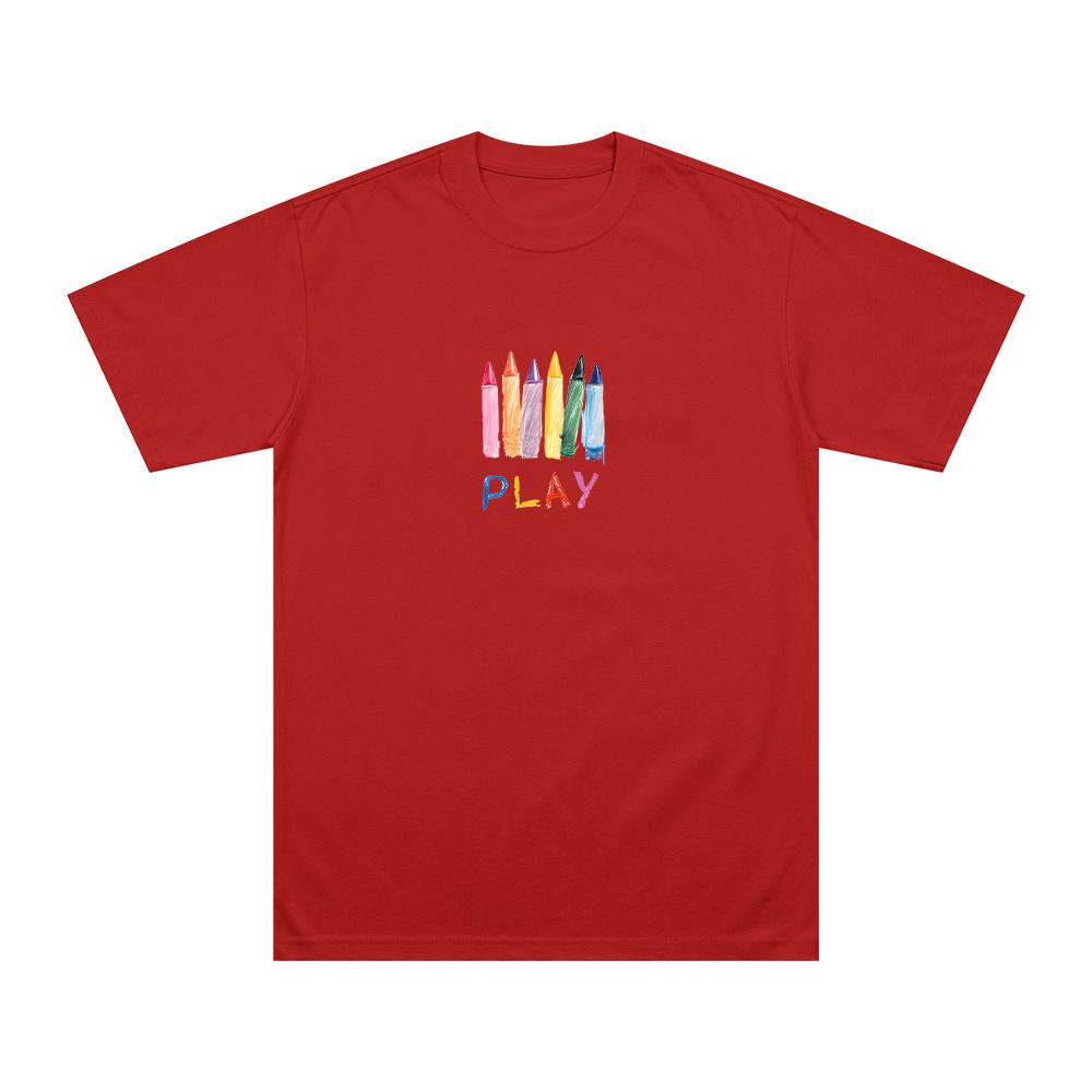 

Ed Sheeran Play X KidSuper Scribble T-Shirt New Fan Gifts Tees Men Women Aesthetic Clothing Summer Casual Cotton T Shirts Trendy XXL красный