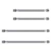 2pcs 304 Stainless Steel Flexible Pipe Water Heater Connector Hose 3/8 Inch Suitable for Faucet Water Heater Connection