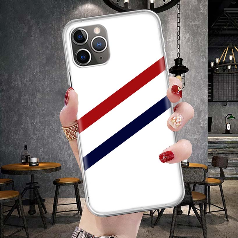 Luxury Sports Line Cool Stripes Soft Phone Case For IPhone 11 17 Air 16E 16 Pro Max 15 + 14 Plus 13 Mini 12 Apple 7 SE 8 Fundas