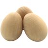 10x Wooden Blank Eggs Fake Eggs Painted Exercise Unfinished Wood Eggs with Flat