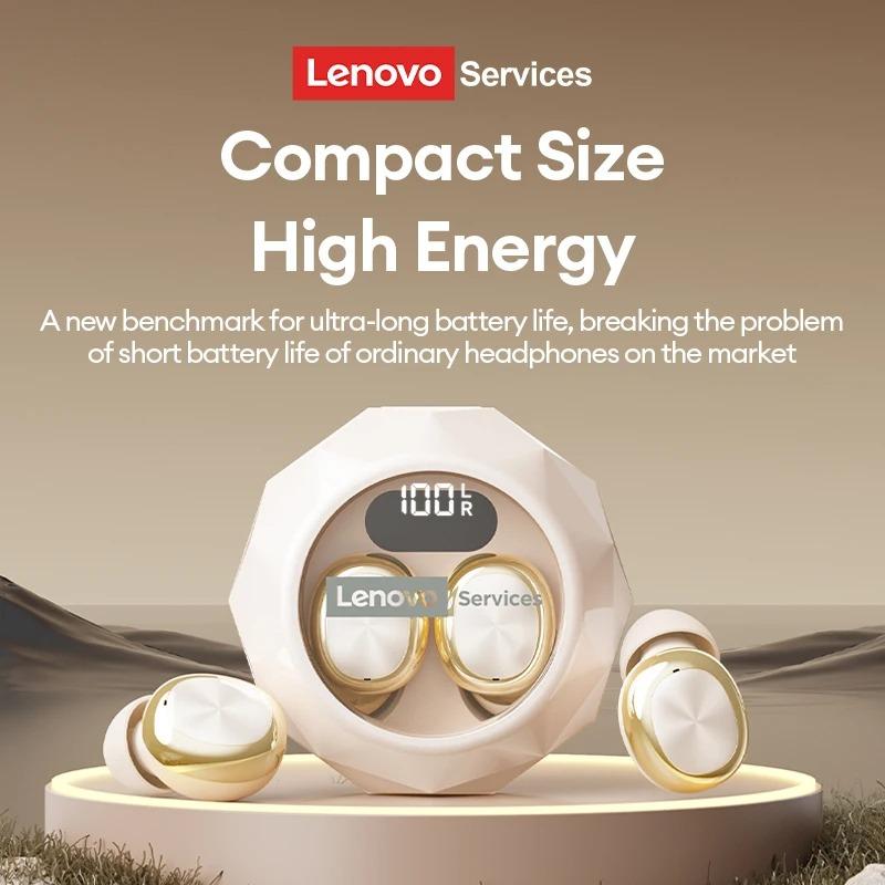 Original Lenovo LE206 Wireless Sleep Invisible Earbuds Tiny Hidden Earphone Bluetooth 6.0 Headphone Sport Stereo Noise Cancelling Headset