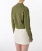 MUSINSA STANDARD WOMAN Women'S Cable Knit Zip-Up [Light Moss]