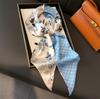 Scarf, Long Silk Scarf, Versatile Silk Scarf, Double-Layer Simulated Silk, Diagonal Scarf, Autumn And Winter Hair Binding And Scarf