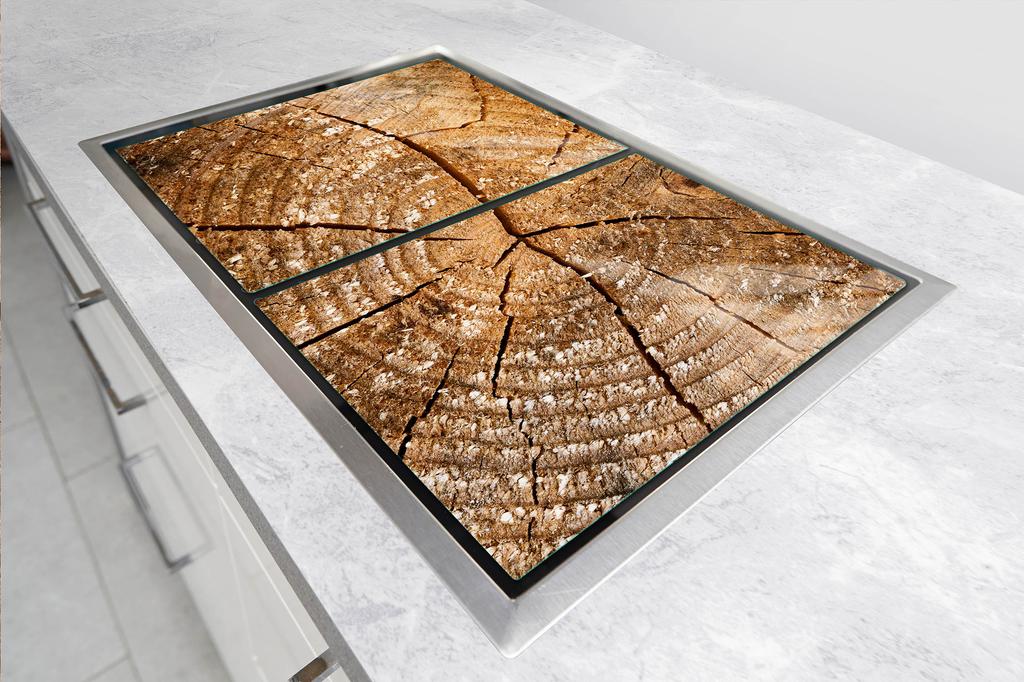 GLAS-KOCHFELDSCHUTZPLATTE 70x52 HOLZ