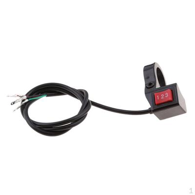 Handlebar 3 Position SPDT Switch Motorcycle Electric Bike Scooter - Black
