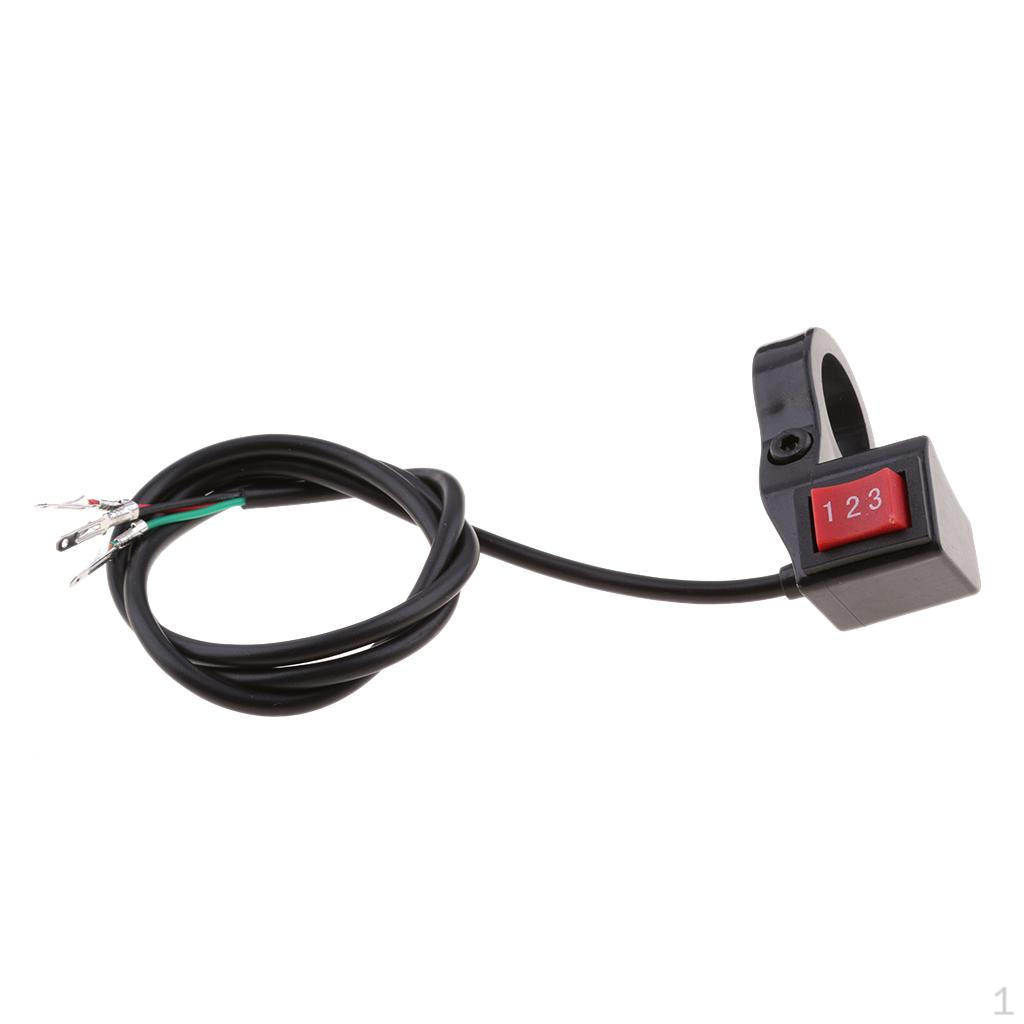 

Handlebar 3 Position SPDT Switch Motorcycle Electric Bike Scooter - Black